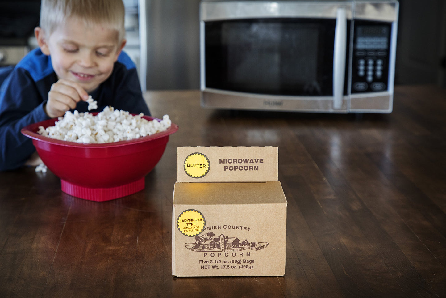 Amish Country Popcorn | Old Fashioned Microwave Popcorn | Non-Gmo, Gluten Free, Microwaveable And Kosher (Ladyfinger Butter - 5