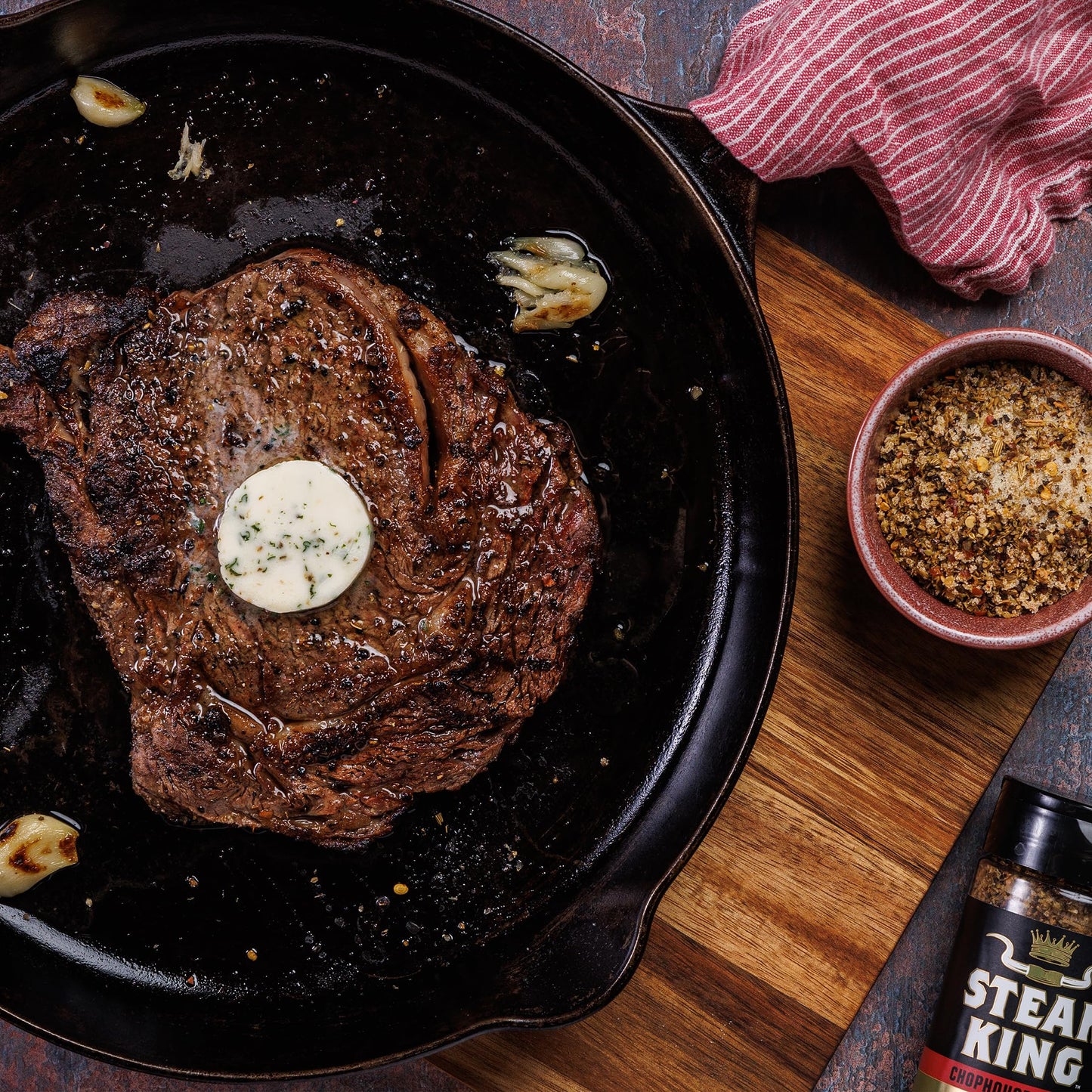 Fire & Smoke Society Steak King Seasoning | BBQ Rub | 6.2 oz | Ideal for Steak, Lamb, and Burgers | Black Pepper, Fennel, Oregano