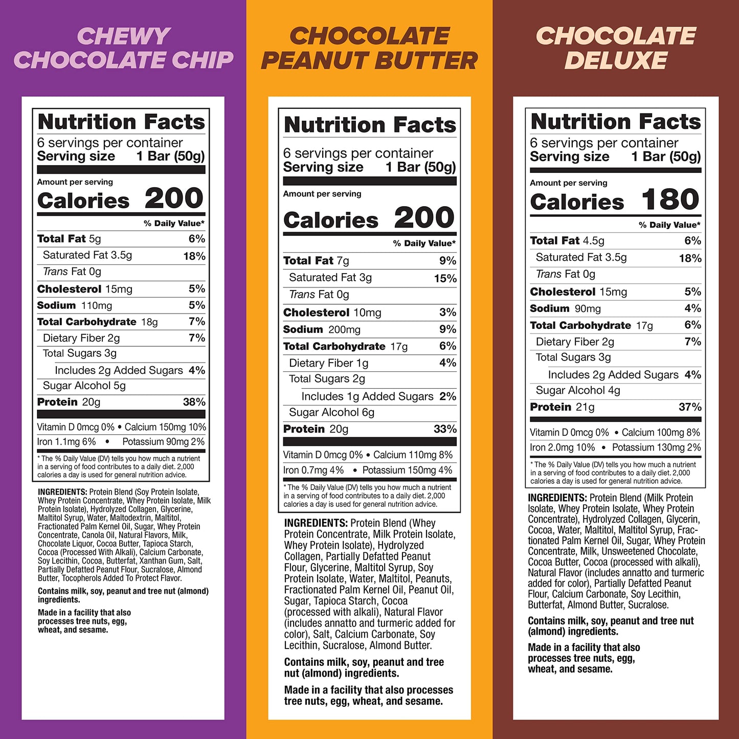 Pure Protein Bars Chocolate Variety Pack (18 Ct)