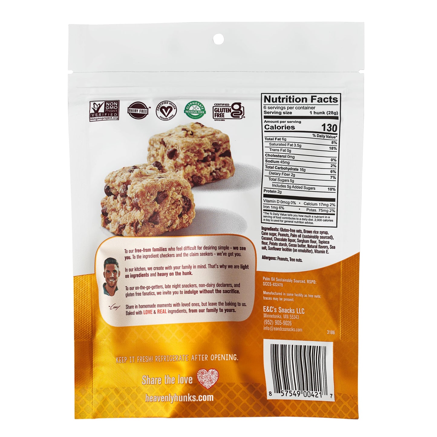 Heavenly Hunks Peanut Butter Chocolate - 6Oz Bag