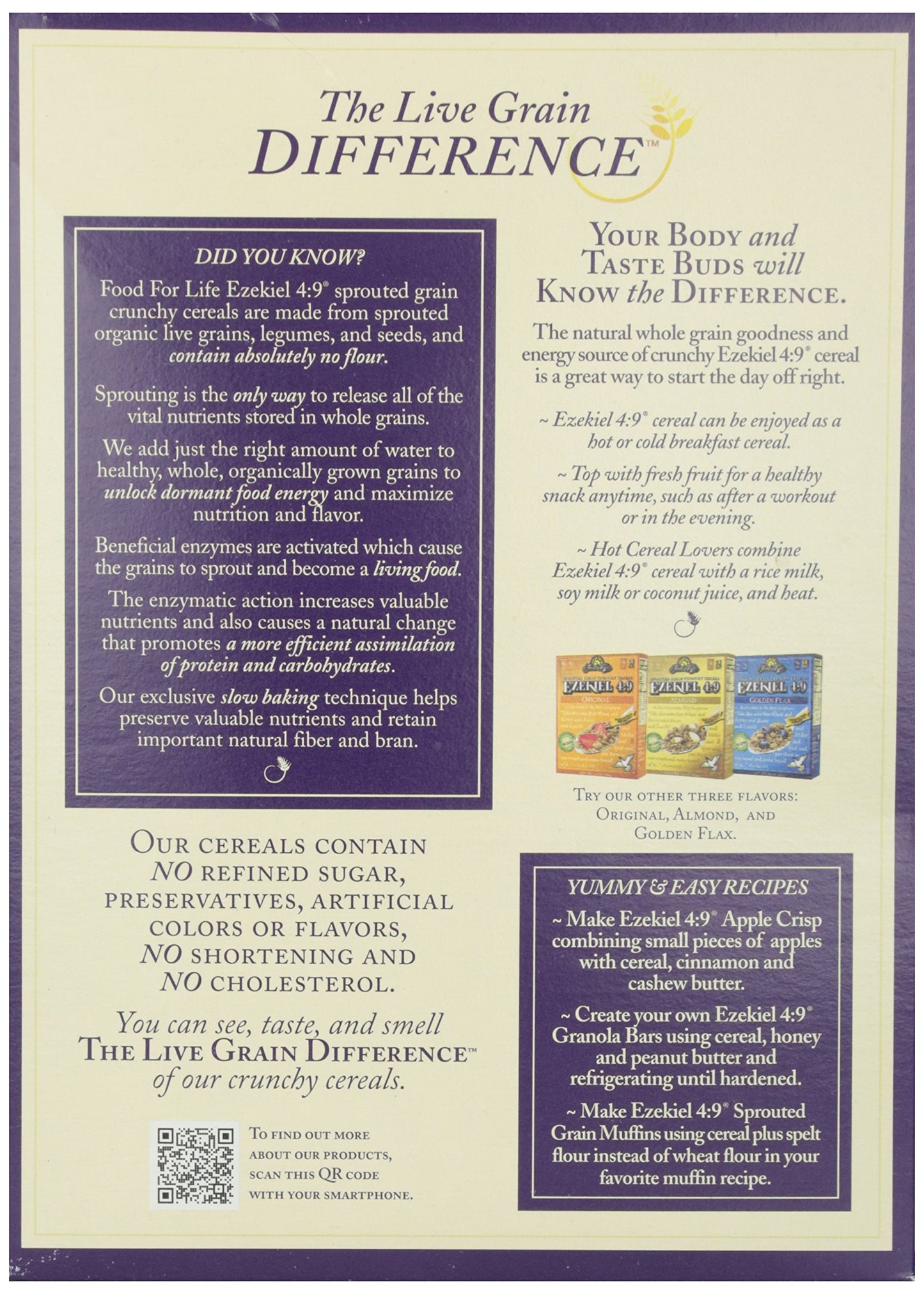 Food For Life, Ezekiel 4:9 Organic Sprouted Grain Cereal, Cinnamon Raisin, 16 Oz