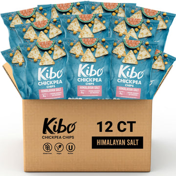 Kibo Chickpea Chips Himalayan Salt - Gluten-Free, Plant-Based, High Protein-Fiber Non-GMO, Vegan, Made with Real Veggies - 1 oz,