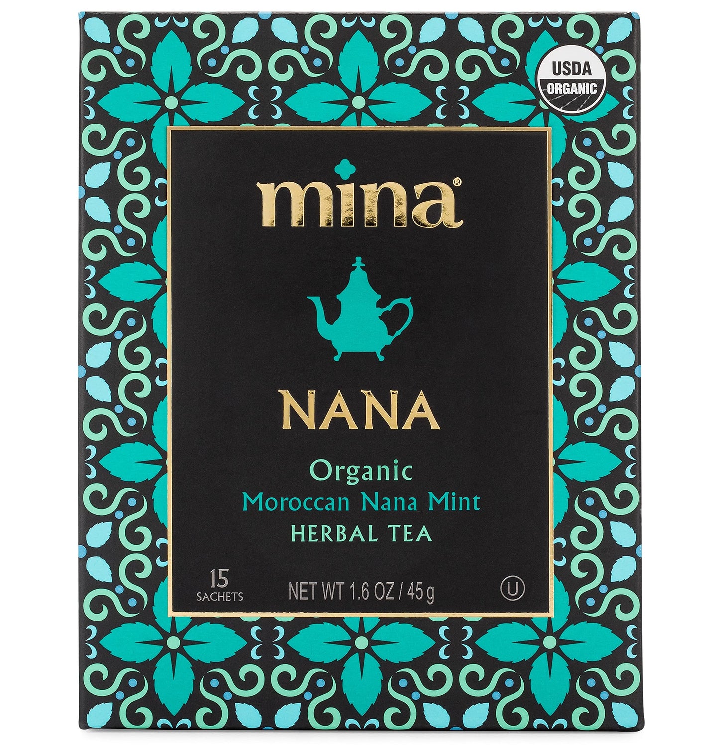 Mina Organic Moroccan Nana Mint Herbal Tea, 15 Ct