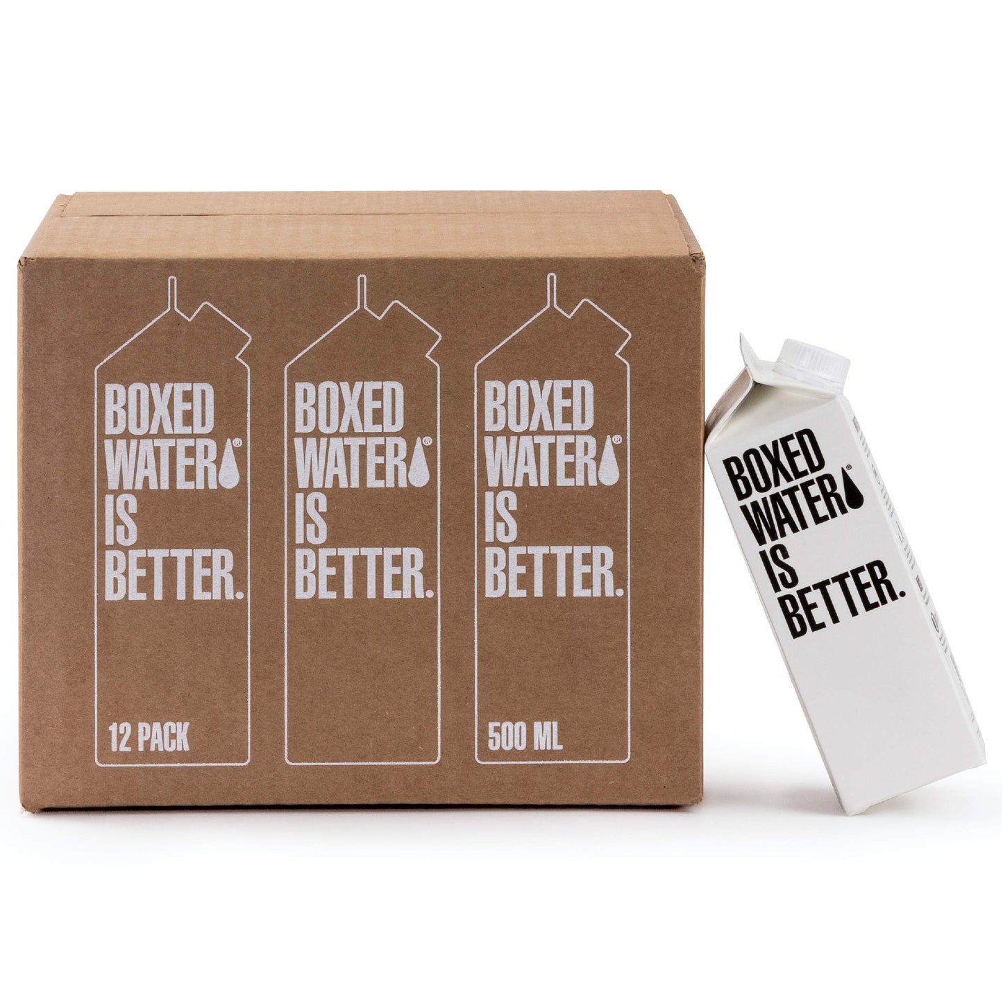 Boxed Water 16.9 Oz. (12 Pack) - Purified Drinking Water In 92% Plant- Based Boxes - 100% Recyclable, Bpa-Free, Refillable/Reusa