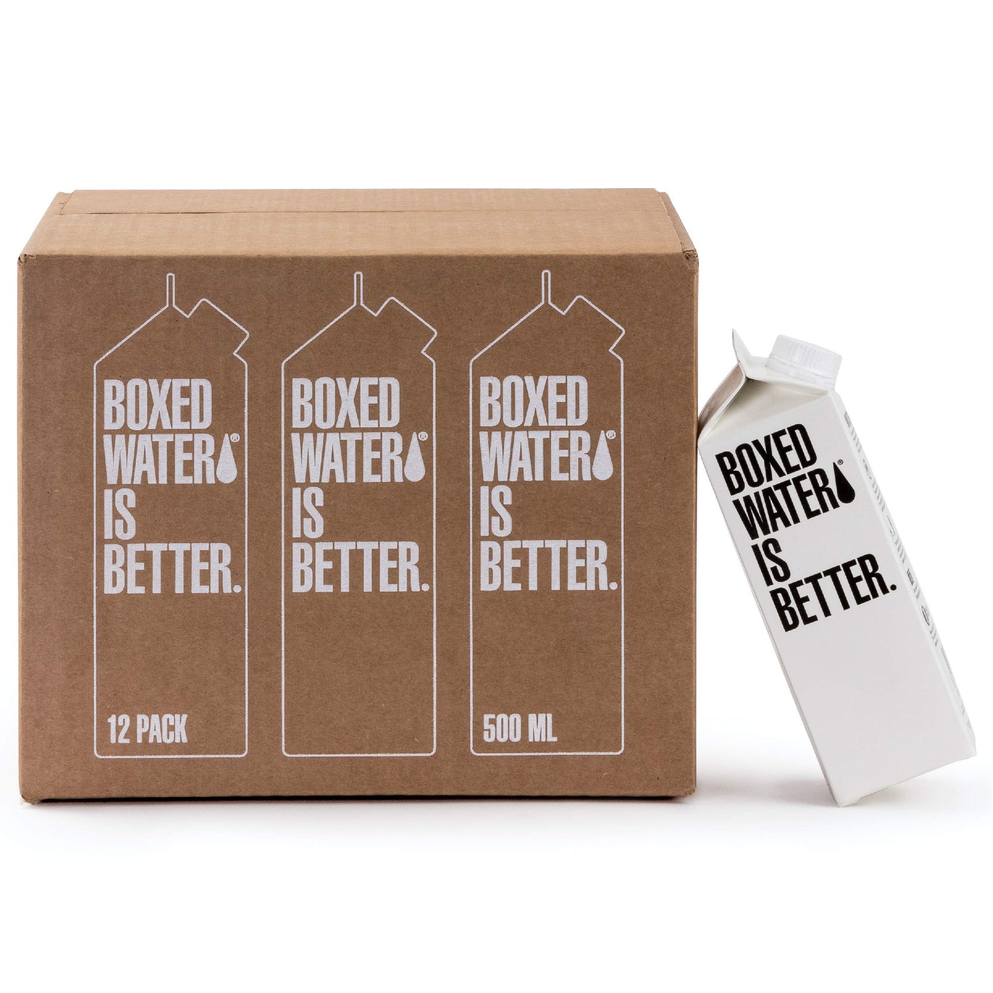 Boxed Water 16.9 Oz. (12 Pack) - Purified Drinking Water In 92% Plant- Based Boxes - 100% Recyclable, Bpa-Free, Refillable/Reusa