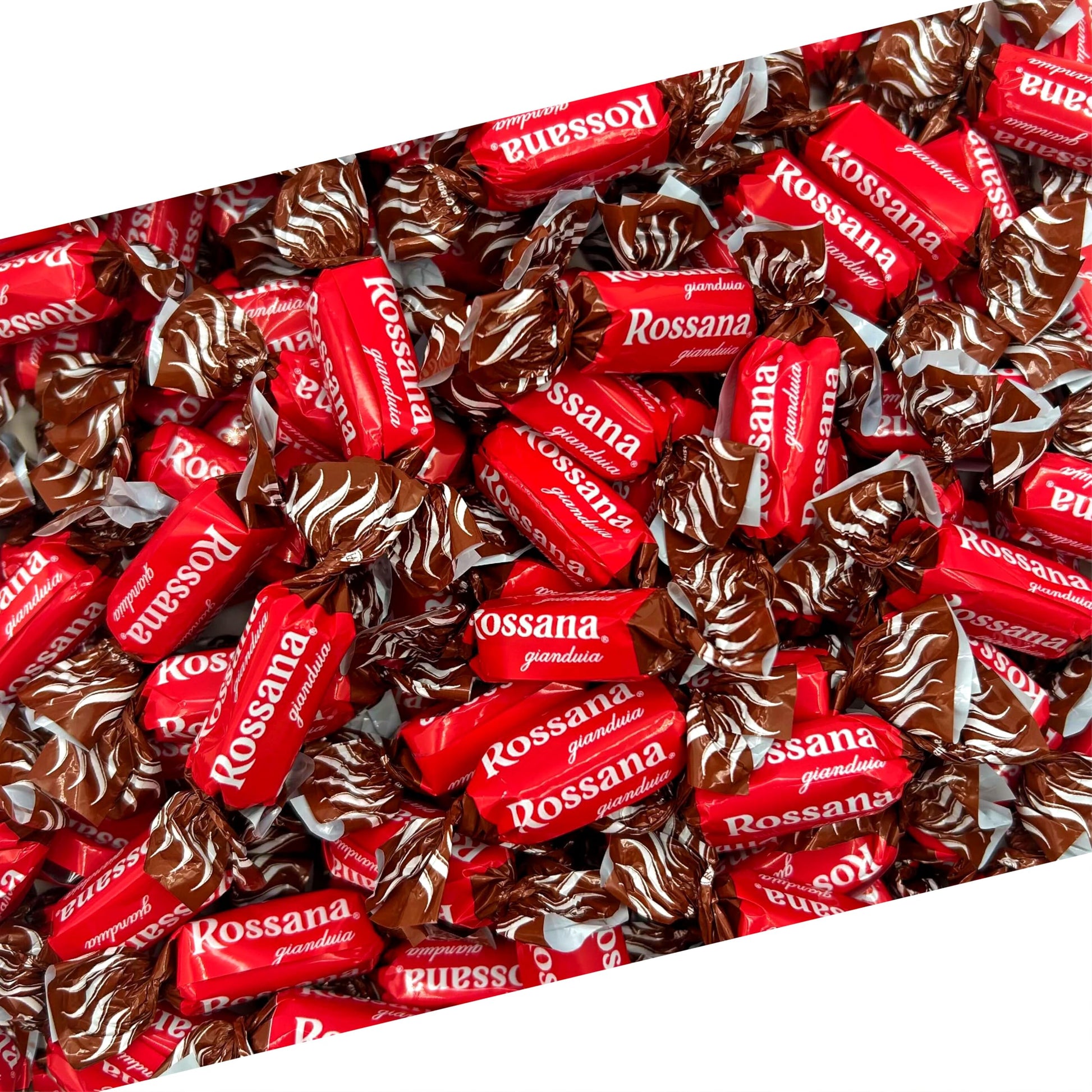 LAETAFOOD Fida Rossana Chocolate Hazelnut Filled Hard Candy, 1 Pound Bag, Individually Wrapped, Sugar-based, Italian Candy