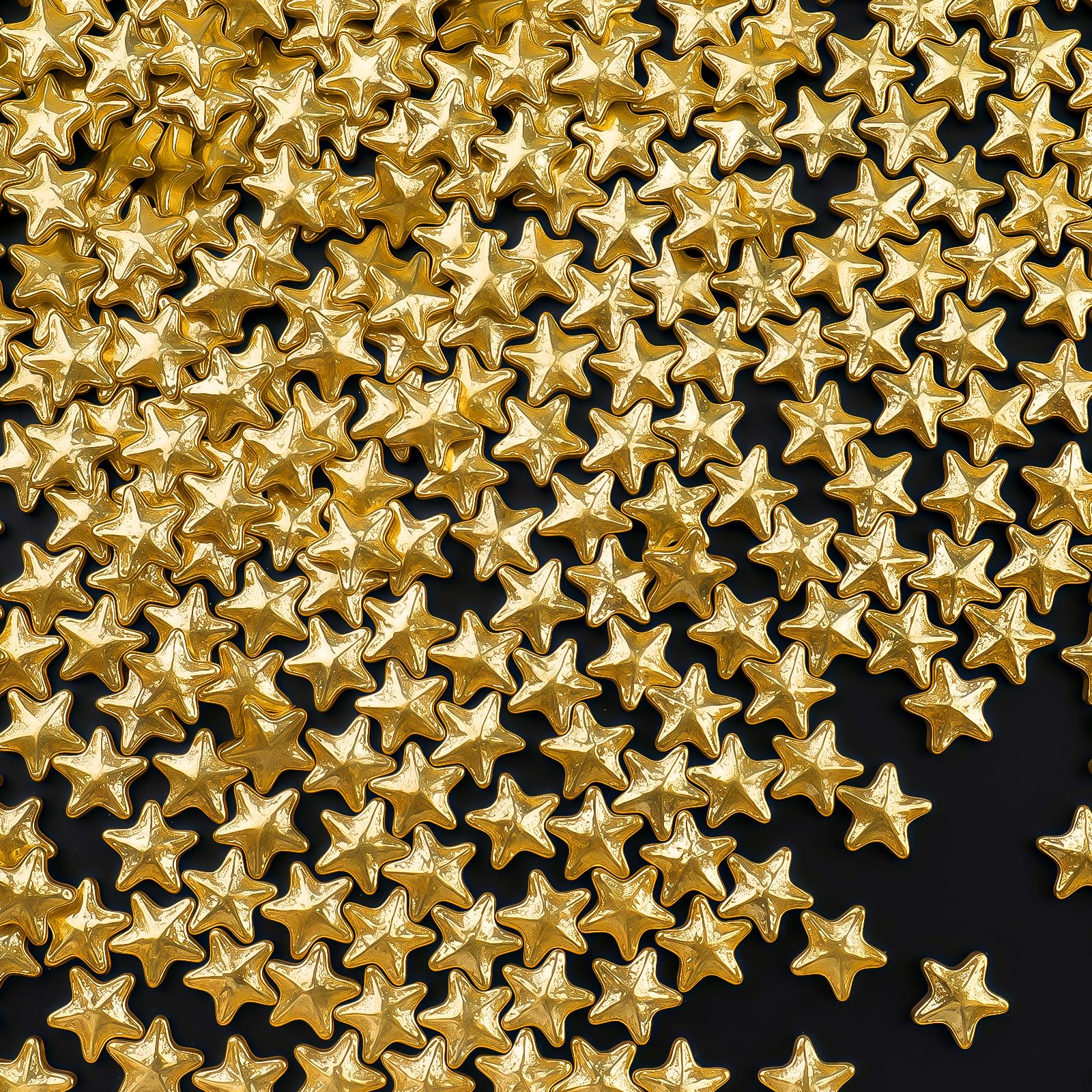 Gold Star Sprinkles  Edible Candy Stars For Cake Decorating  Cupcakes  Cookies & Desserts  4.6Oz Shiny Metallic Gold Sprinkles For Christmas  Graduation  Birthday  Holiday Baking