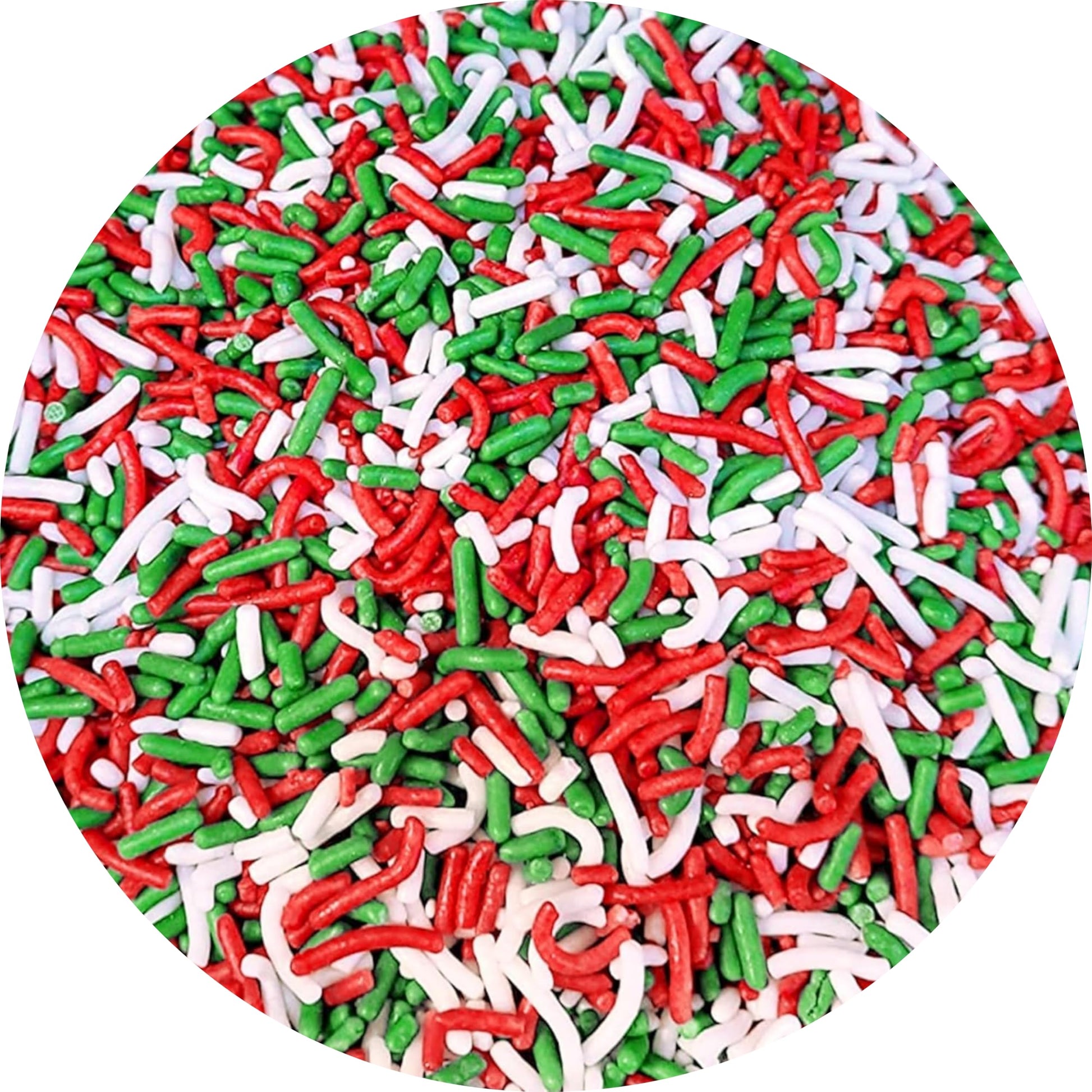 Christmas Holiday Sprinkles Bulk - Kosher, 2.2 Pounds - Holiday Jimmies - Red White and Green Xmas Baking Toppings for Cookies, 