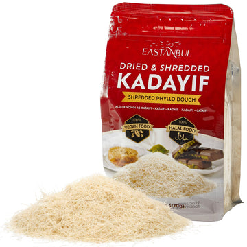 Eastanbul Dried & Chopped Kataifi Shredded Fillo Dough, 6oz (170g) - Ideal for Kunafa and Knafeh Recipes