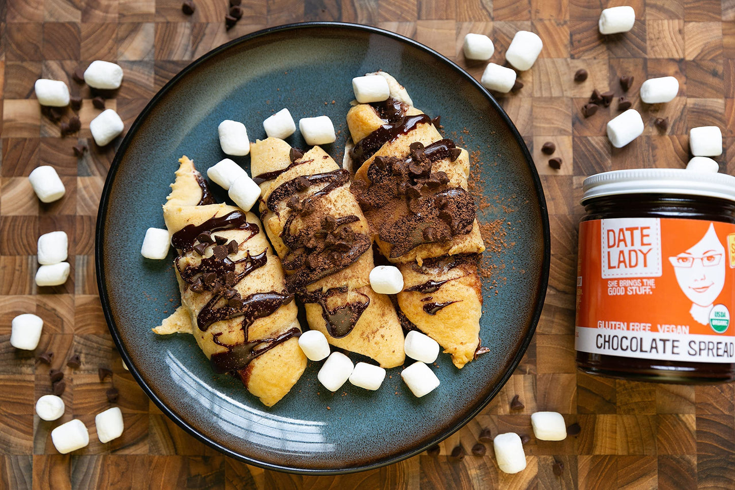 Organic Chocolate Date Spread | Vegan, Paleo, Gluten Free & Kosher, No Added Sugar, No Preservatives (1 Jar) Cocoa Spread Perfec