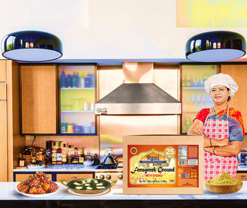 Rani Fenugreek Seeds Ground Powder, 25 lb Bulk Box, All Natural, Vegan, Gluten Friendly, Indian Origin