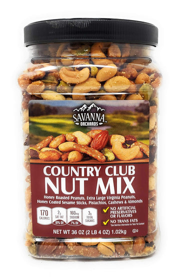 Savanna Orchards Country Club Nut Mix 36Oz (2.25Lbs)