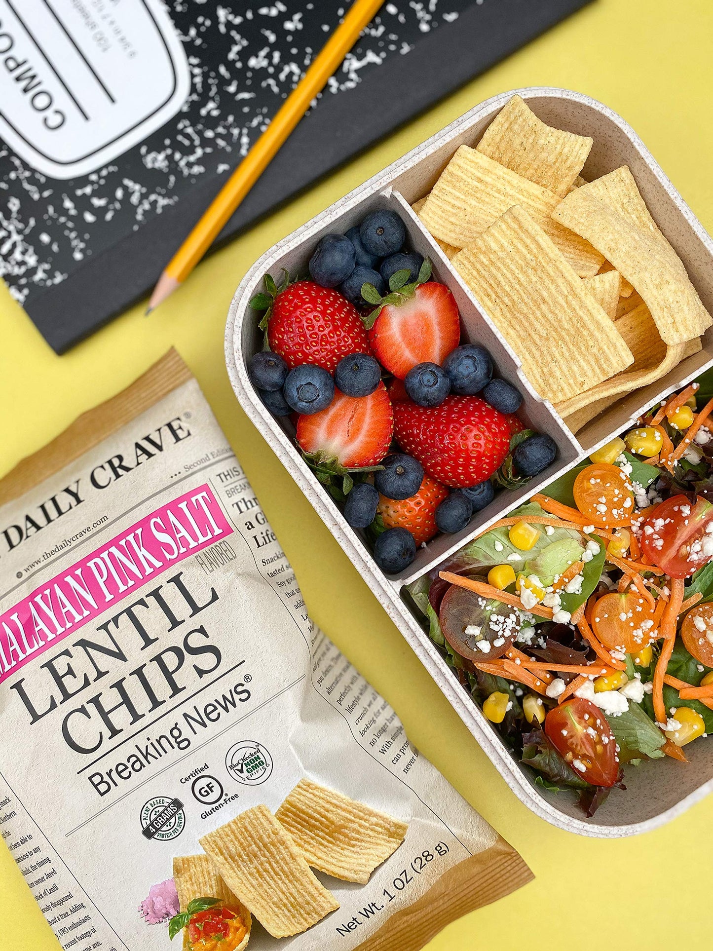 The Daily Crave Lentil Chips Multipack, Gluten Free, Non Gmo, 6 Ounces (Pack Of 4)