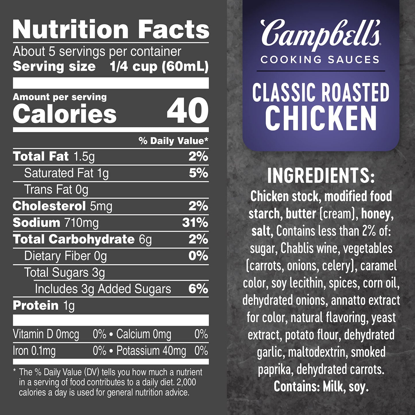 Campbell s Oven Sauces, Classic Roasted Chicken, 12 Oz, Pack of 6