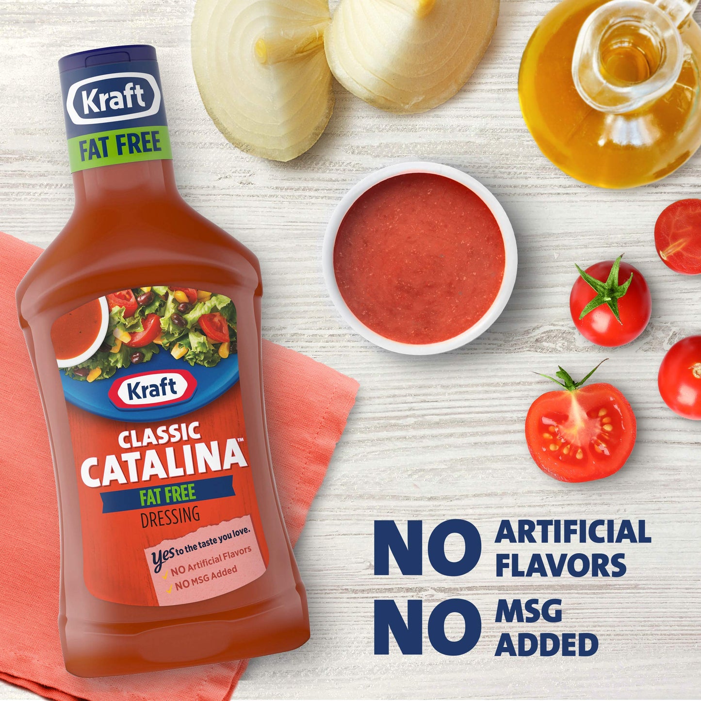 Kraft Classic Catalina Fat Free Salad Dressing, 16 Fl Oz Bottles, Pack of 6