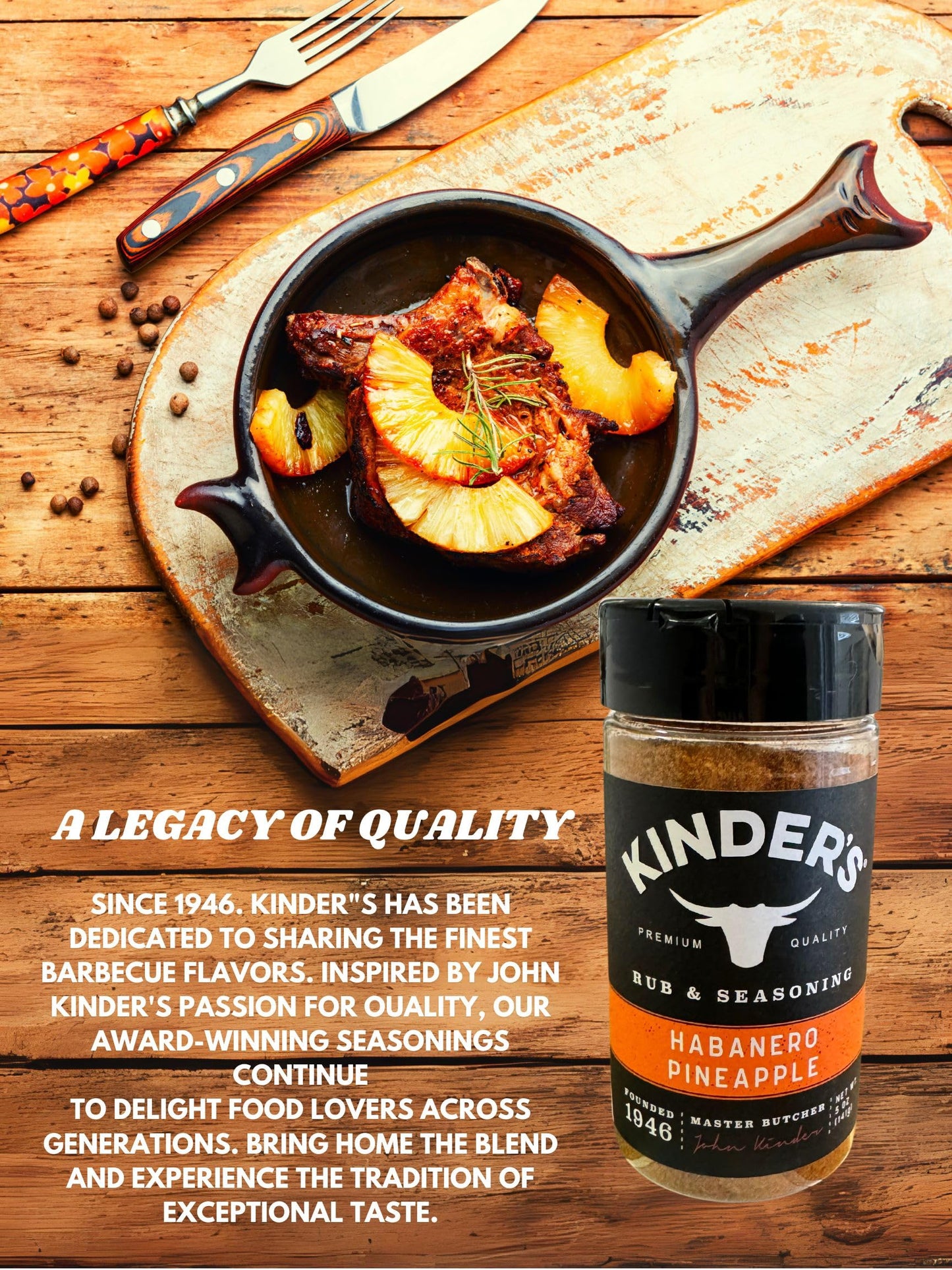 Kinder'S Habanero Pineapple Seasoning, Adds Spicy And Sweet Flavor To Dishes, 5.9 Ounce (Pack Of 1)
