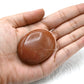 Red Goldstone Palm Stone - Hot Massage Worry Stone For Natural Body Chakra Balancing, Reiki Healing And Crystal Grid