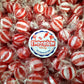 Striped Cinnamon Discs - 2 lbs of Fresh Delicious Individually Wrapped Red and White Hard Candy Buttons