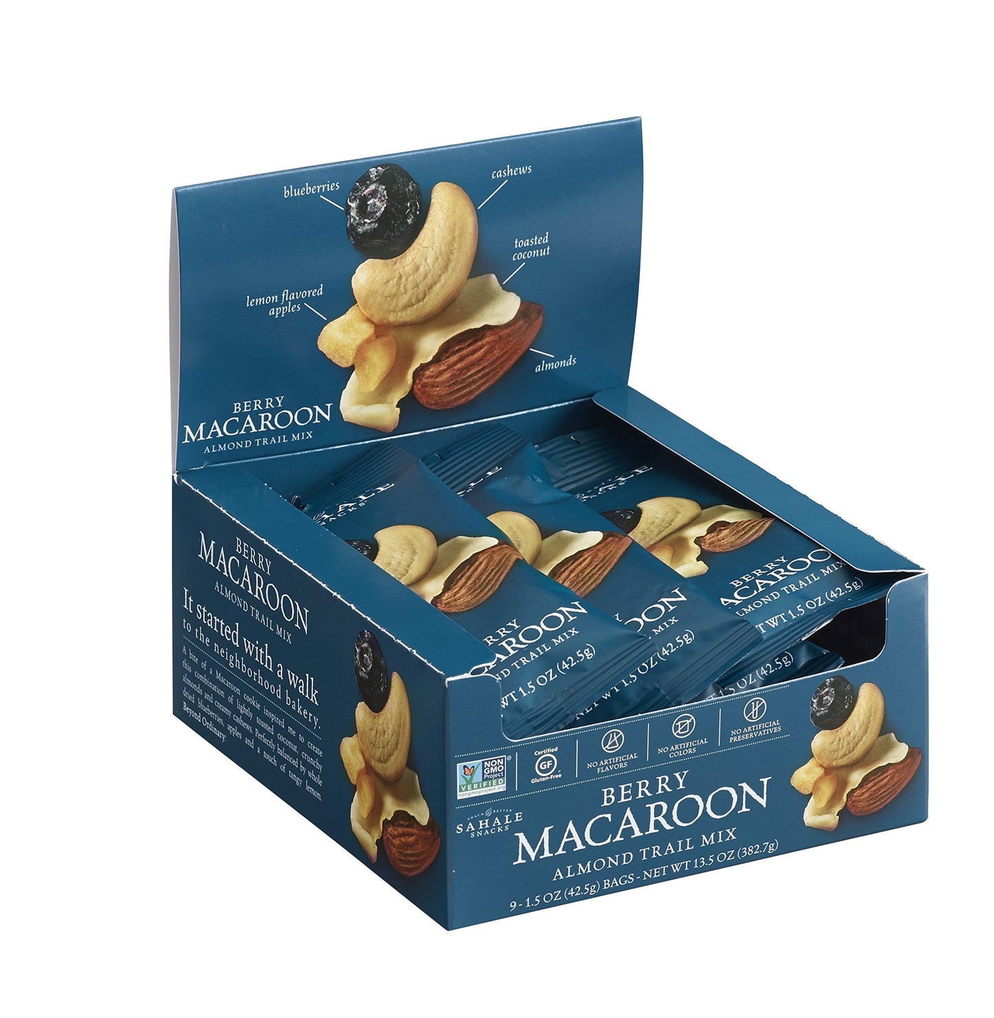 Sahale Snacks Berry Macaroon Almond Trail Mix, 1.5 oz, Pack of 9, Model 2066553