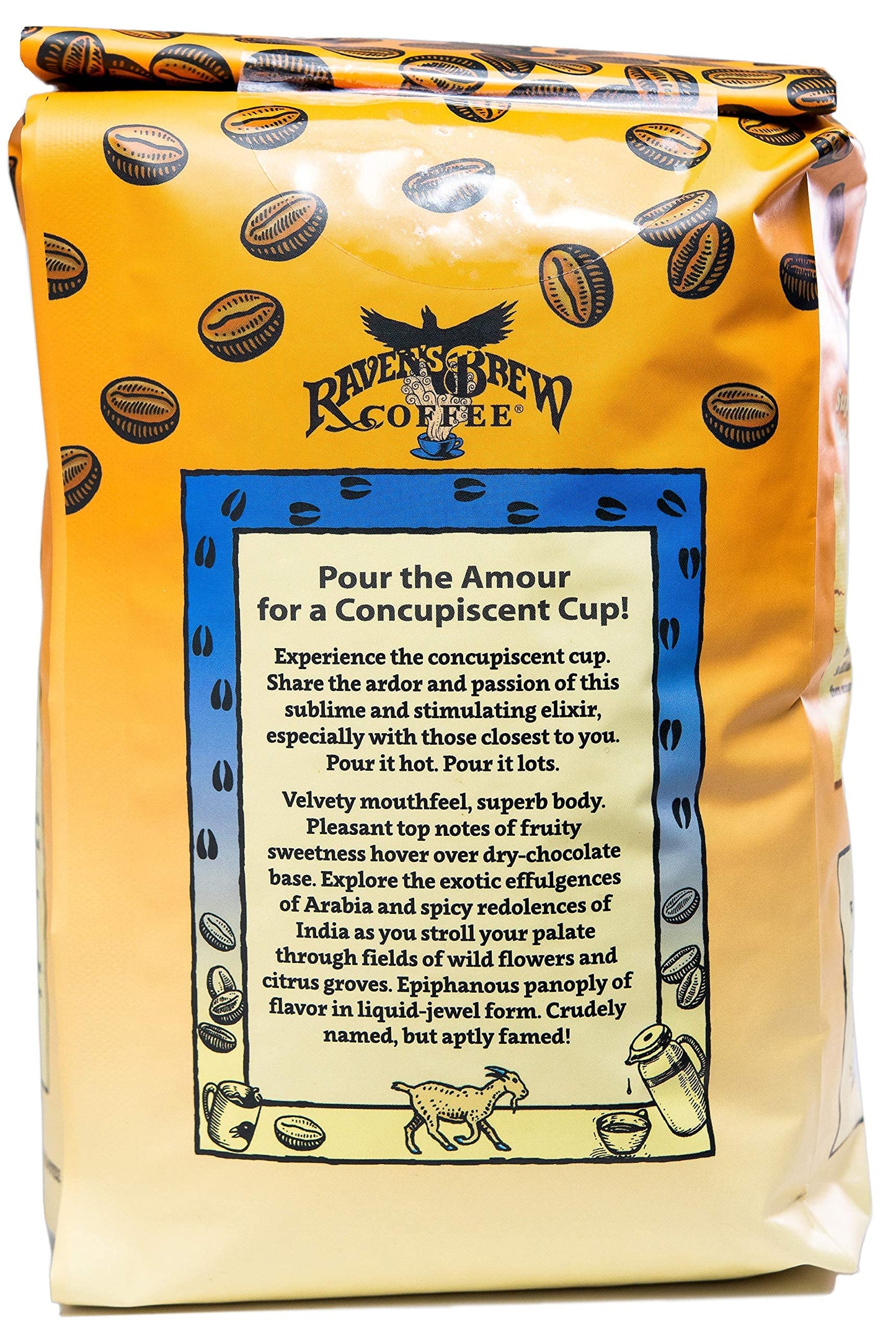 Ravens Brew Coffee Dark Roast Ground Coffee - High Caffeine - 32 Ounce (Pack of 1)