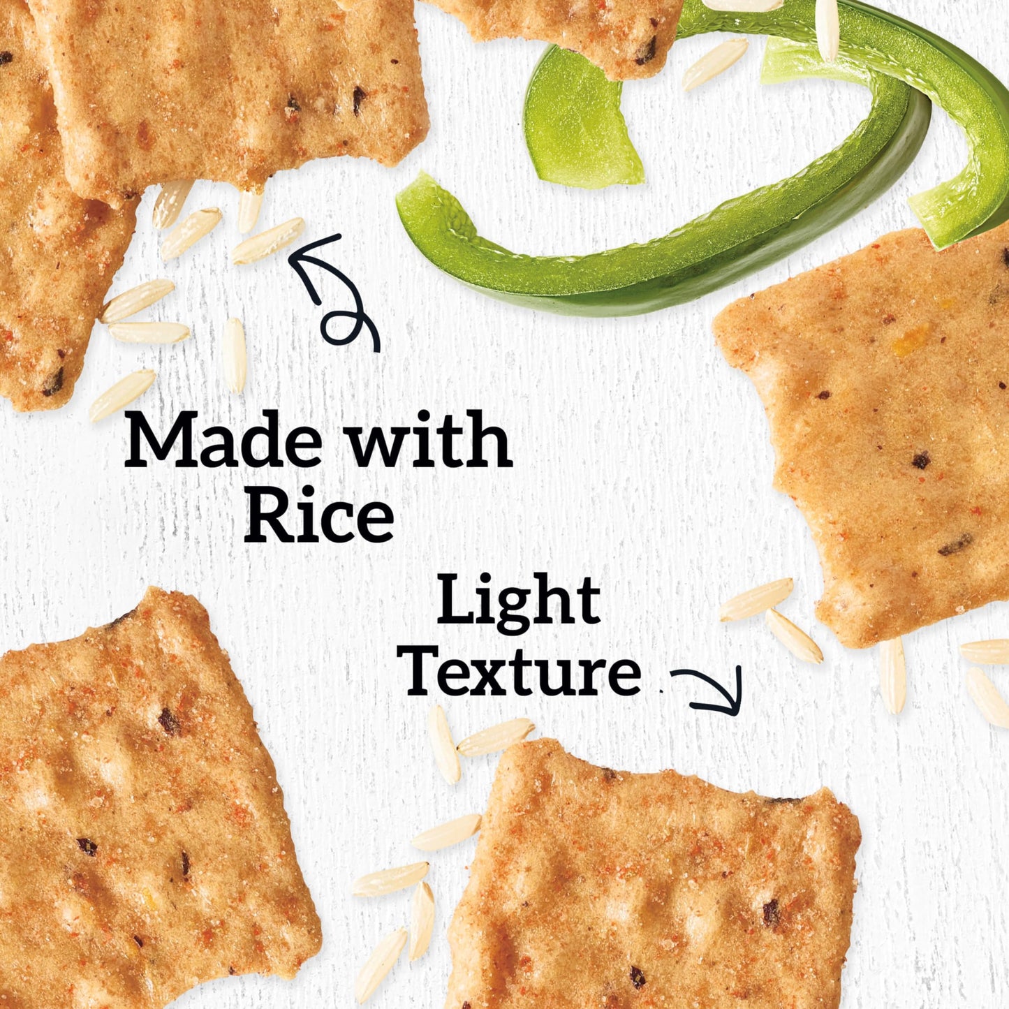 Good Thins Garden Veggie Rice Snacks Gluten Free Crackers, Bulk Snack Crackers, 6 - 3.5 oz Boxes