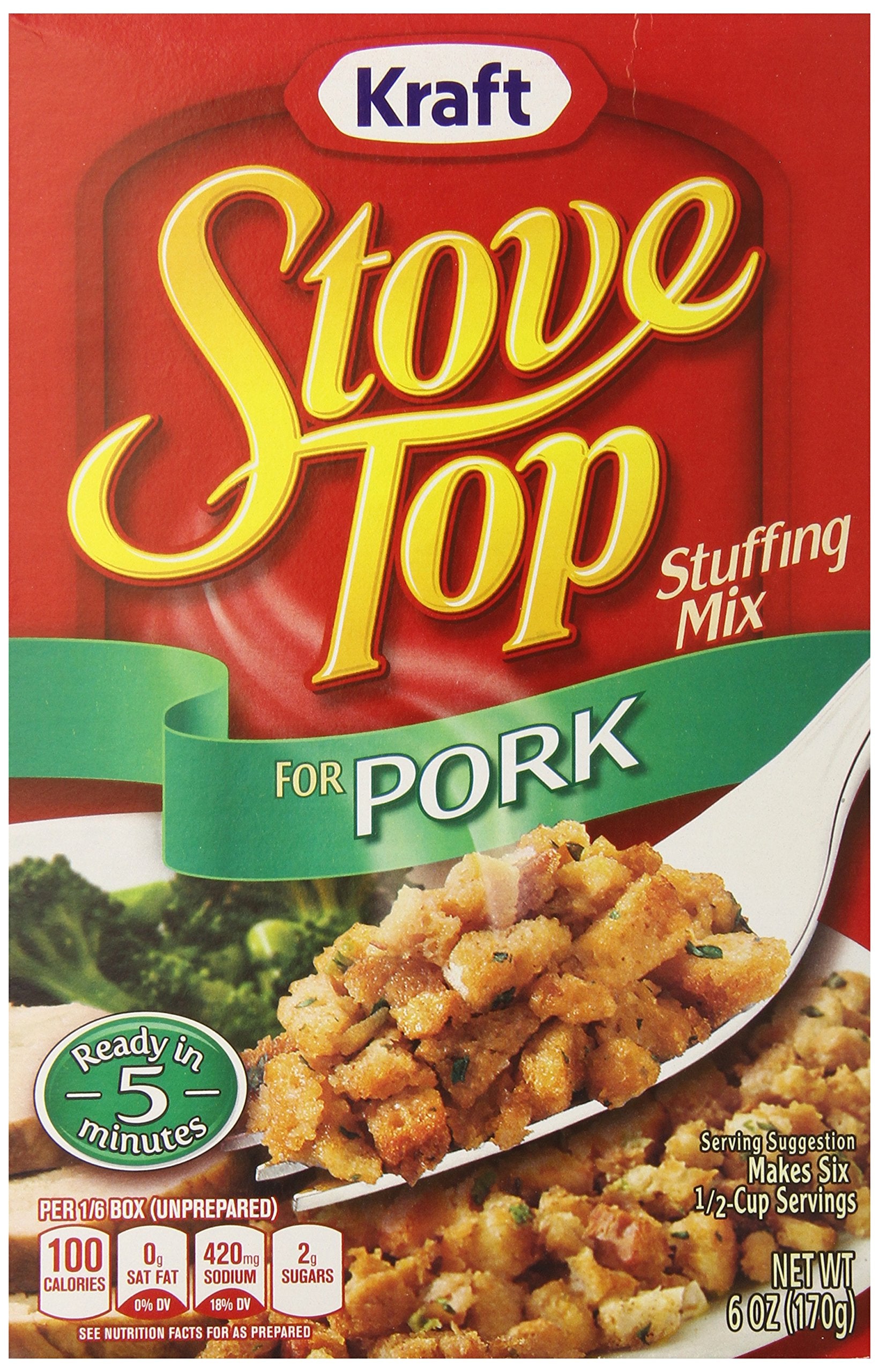 Stove Top Stuffing Mix for Pork 6 oz (Pack of 12)