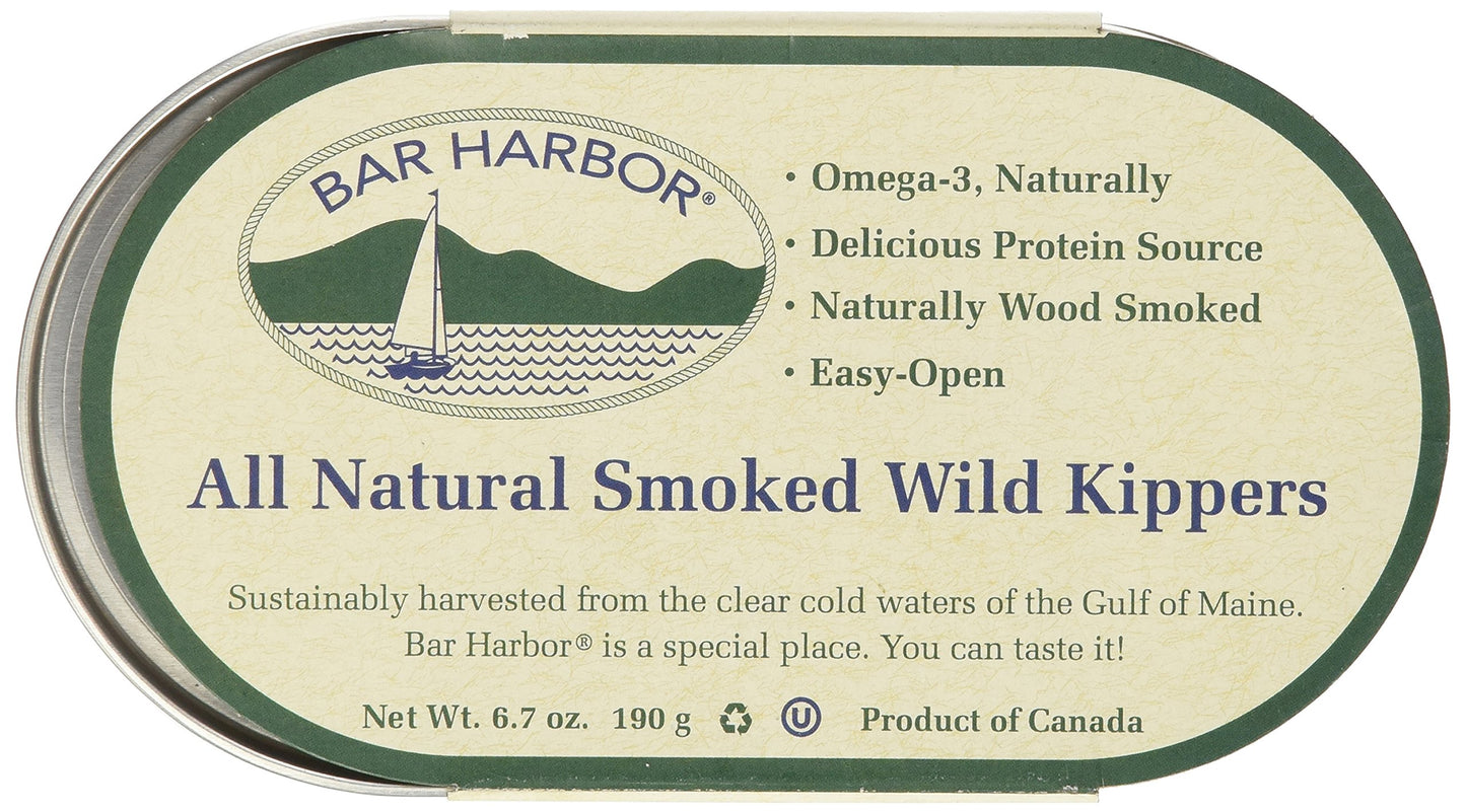 Bar Harbor Wild Smoked Kippers, 6.7 oz, Pack of 1, Model 00118