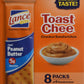 Lance Cracker Sandwiches On-The-Go Packs - Toast Chee with Peanut Butter - 1.5 oz - 8 Count