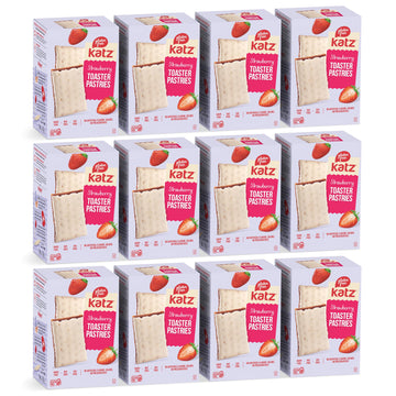 Katz Gluten Free Toaster Pastries. Strawberry. Easy Breakfast Food Or Anytime Healthy Snacks For Adults & Kids. Gluten Free. Dairy Free, Nut Free, Peanut Free, Soy Free. Snacks For Adults Kosher Snacks. 8 Oz (Pack Of 12)