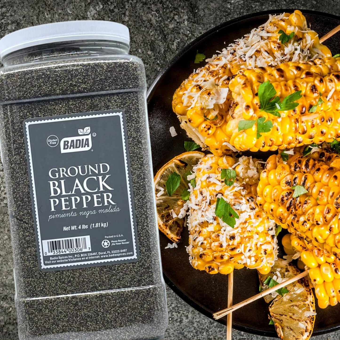 Badia Ground Black Pepper  4 Pound - enhanced Seasoning for Cooking & Freshly Ground Flavor