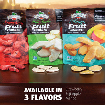 Brothers All Natural, Strawberry Freeze Dried Fruit Crisps, Gluten Free, Non-Gmo, Nothing Added, 1 Oz. Resealable Pouch (Pack Of