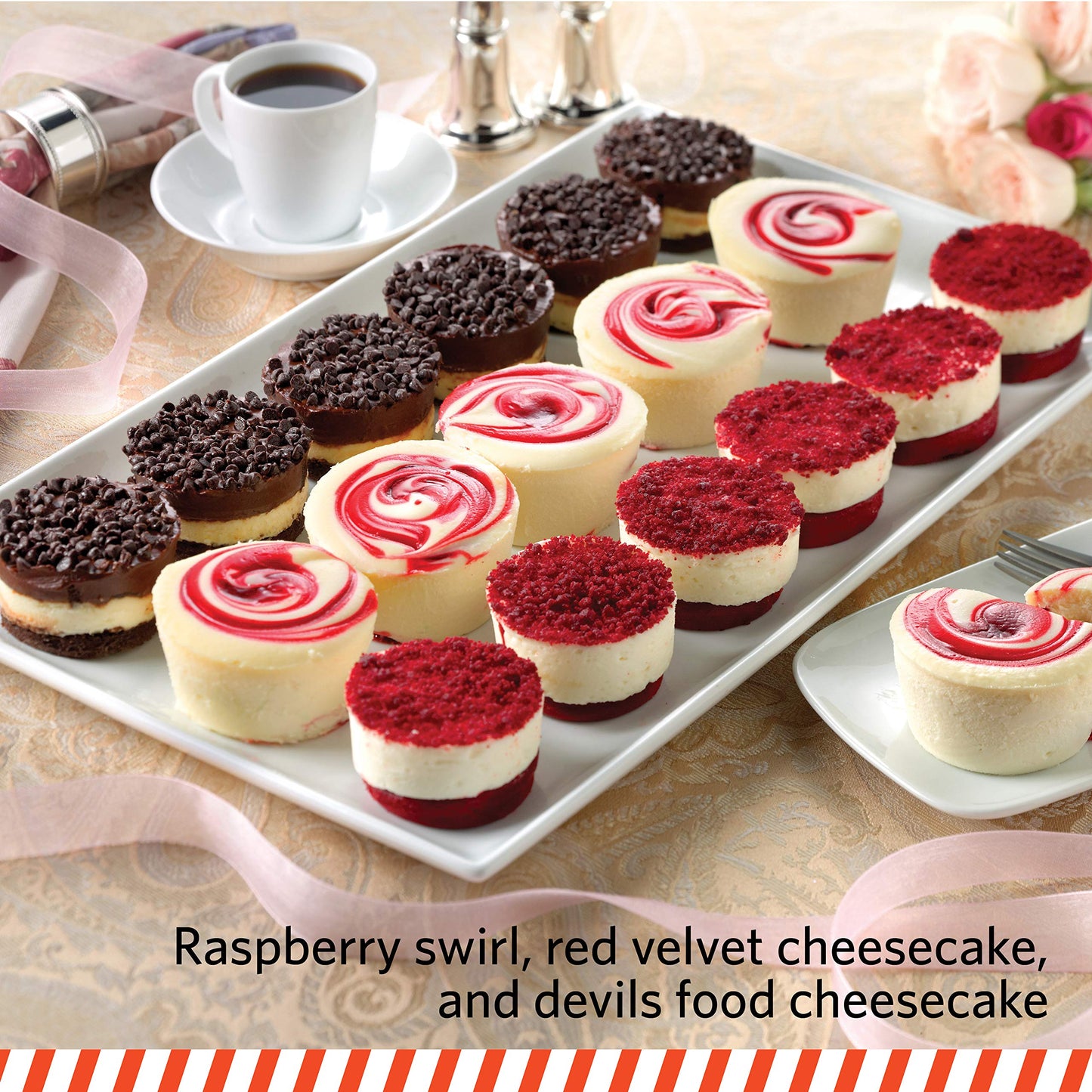 Juniors Cheesecake Little Fellas Mini Cheesecake Sampler - Red Velvet (18 Mini Cakes)