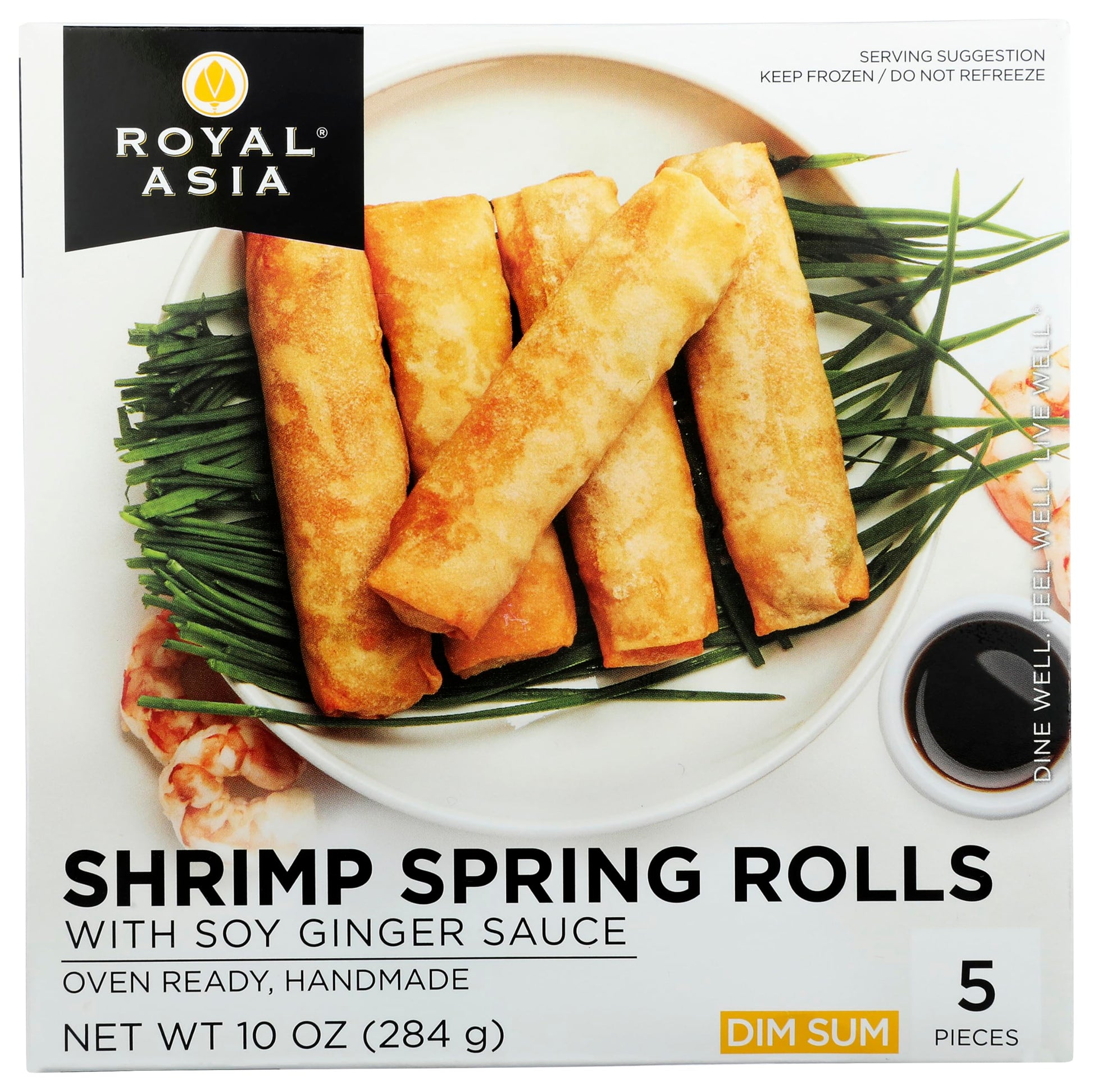 Royal Asia, Shrimp Spring Rolls Ginger Soy Sauce, 10 Ounce