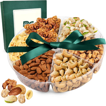 Simple Orchards Gourmet Nuts Gift Basket - 2.2 LB Assorted Nuts in Green Box - Perfect for Mothers Day, Birthdays, Sympathy