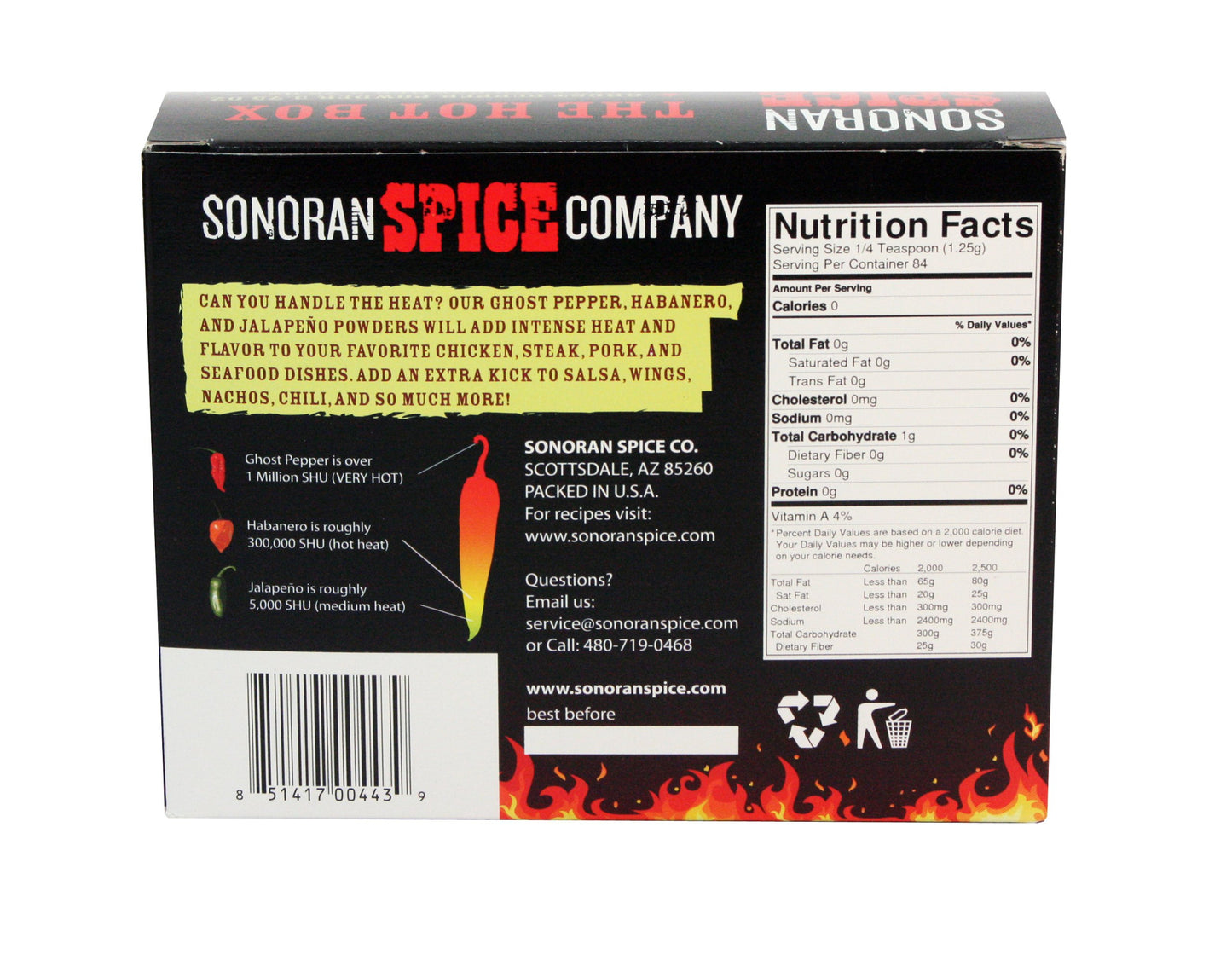 ghost Pepper - Habanero - Jalapeno 3.75 Oz Powder gift Box
