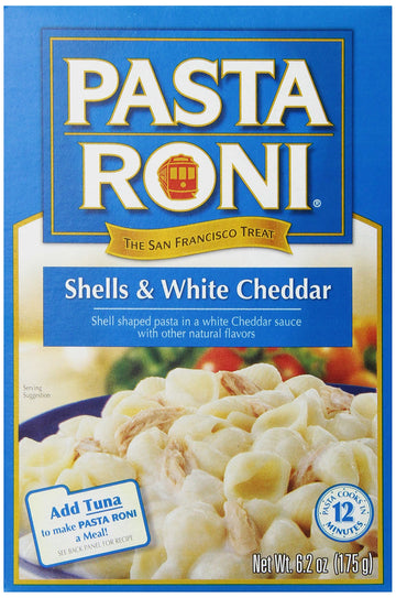 Pasta Roni Shells & White Cheddar Mix, 6.2 oz, Pack of 12, Model 10015300440323