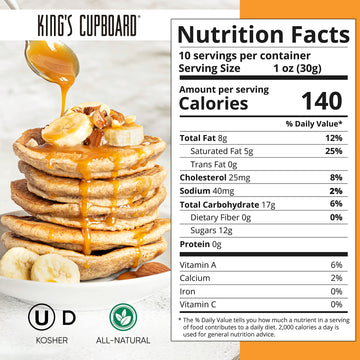 Kings Cupboard Caramel Sauce - Gluten-Free, All Natural, 10.4 oz, Pack of 2