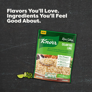 Knorr Rice Sides Cilantro Lime Rice For A Delicious + Quick Side Dish, With 100% U.S. Grown Rice + No Artificial Flavors Or Preservatives, 5.5 Oz