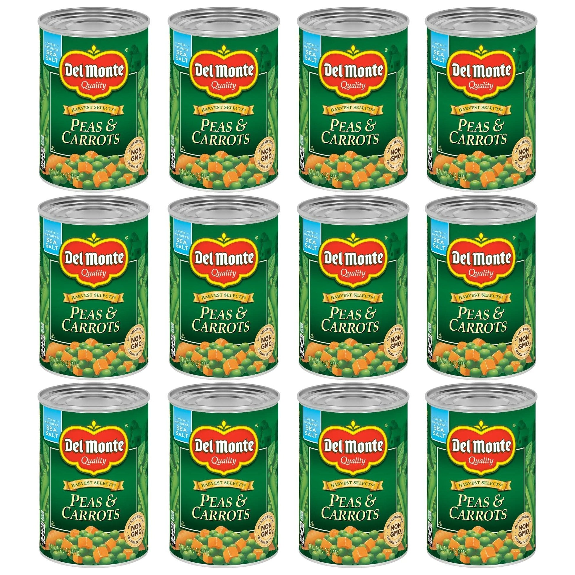 Del Monte SPECIAL BLENDS Peas & Carrots, Canned Vegetables, 12 Pack, 14.5 oz Can