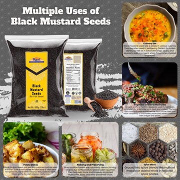 Rani Black Mustard Seeds Whole Spice, Non-GMO, Vegan, Gluten-Friendly, 28oz (800g), Indian Origin