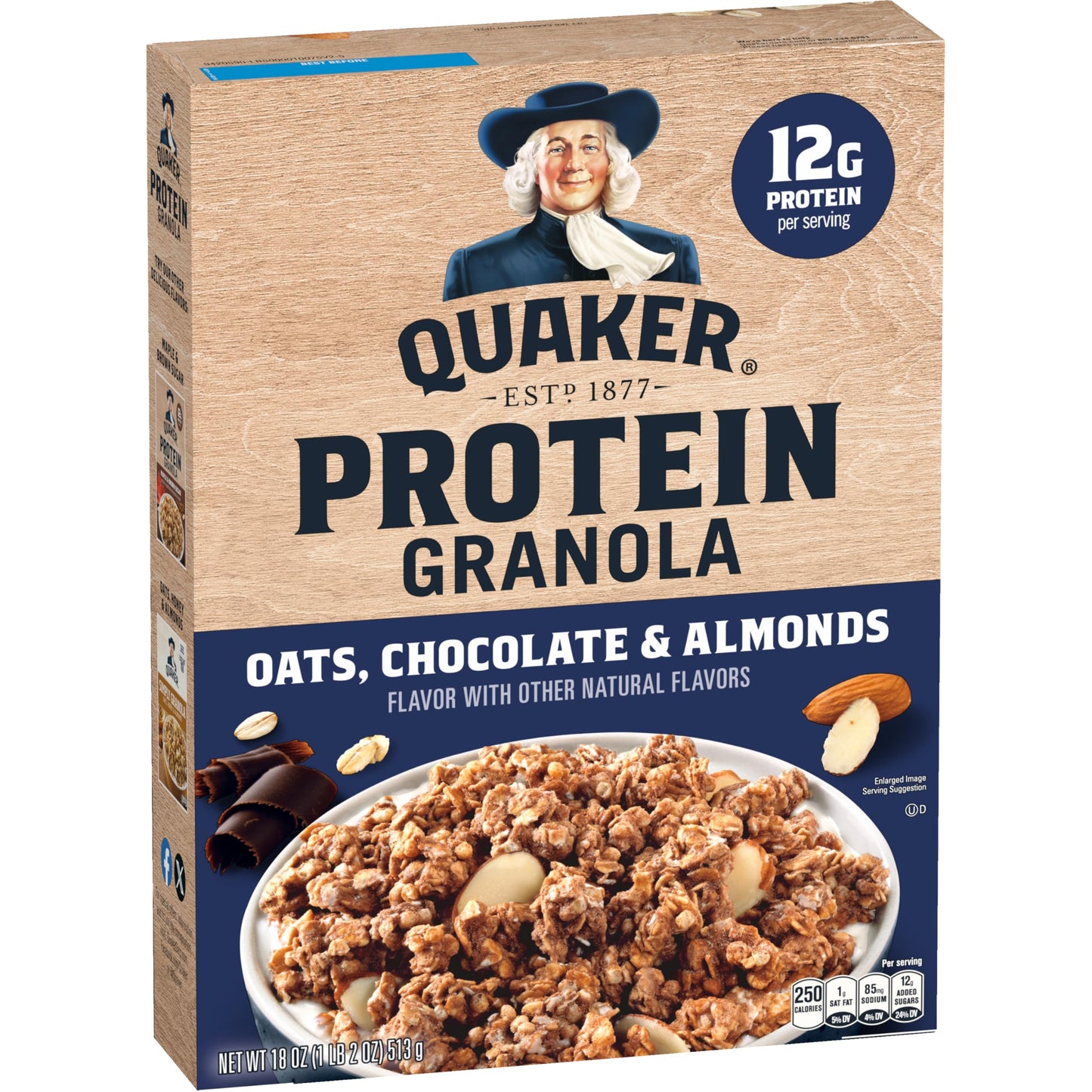 Quaker Chocolate Protein Granola, 18 Oz