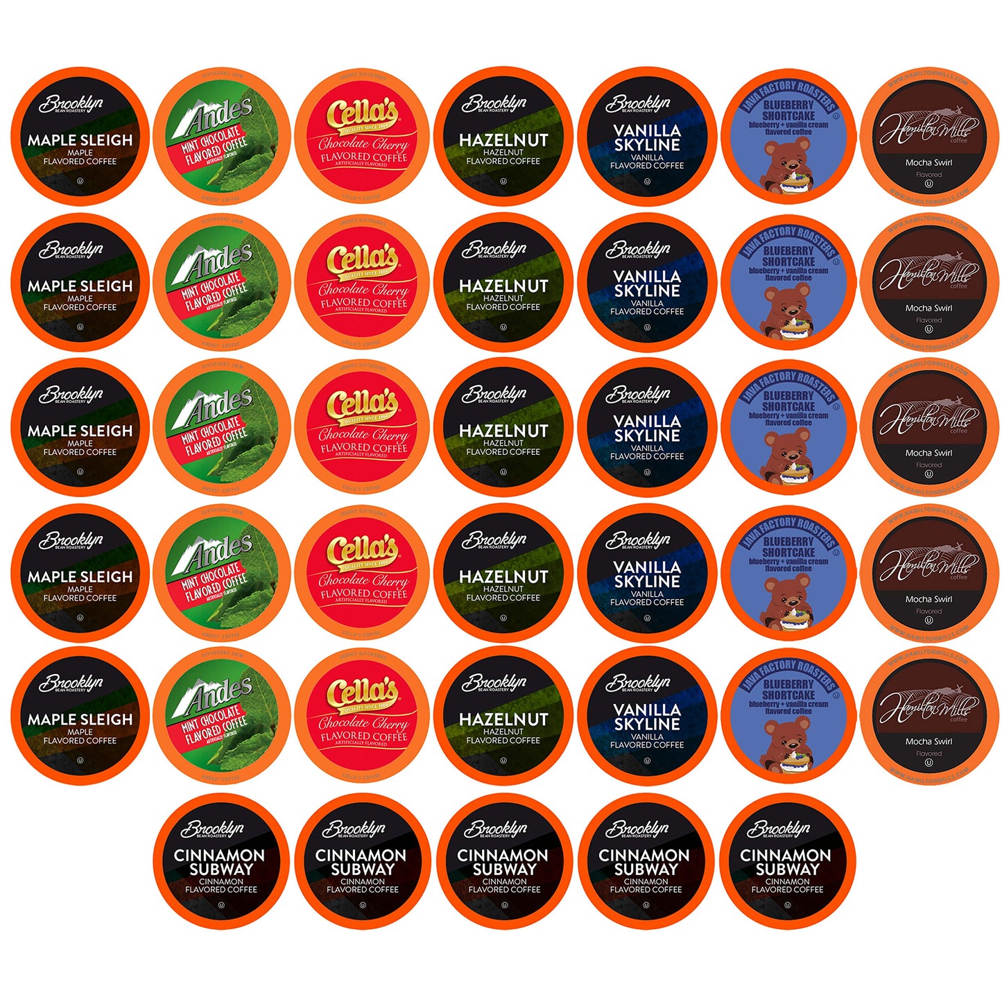 Two Rivers Coffee Flavored Pods Variety Sampler Pack for Keurig, 40 Count, Flavored Coffee