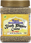 Rani Black Pepper Coarse Ground 28 Mesh (Table Grind) 16Oz (1Lb) 454G Pet Jar ~ All Natural | Vegan | Gluten Friendly | Non-Gmo | Kosher | Product Of Vietnam