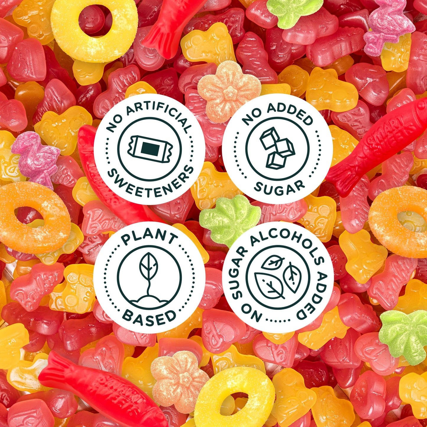 Smartsweets Variety Pack Candy, 1.8Oz (Pack Of 8), Candy With Low Sugar & Calorie, Healthy Snacks For Kids & Adults - Sweet Fish, Peach Rings, Tropical Sours, Barbie Pink Lemonade Dream