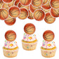 48 PCS Edible Sports Balls Cake Picks Toppers for Basketball Theme Baby Shower Kids Birthday Party Cupcake Decoration Supplies