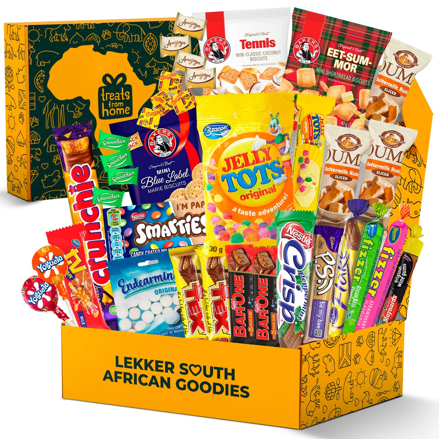 from Home South African Snacks Food Box | Authentic Candies & Chocolate Bars | Large 36 Pack