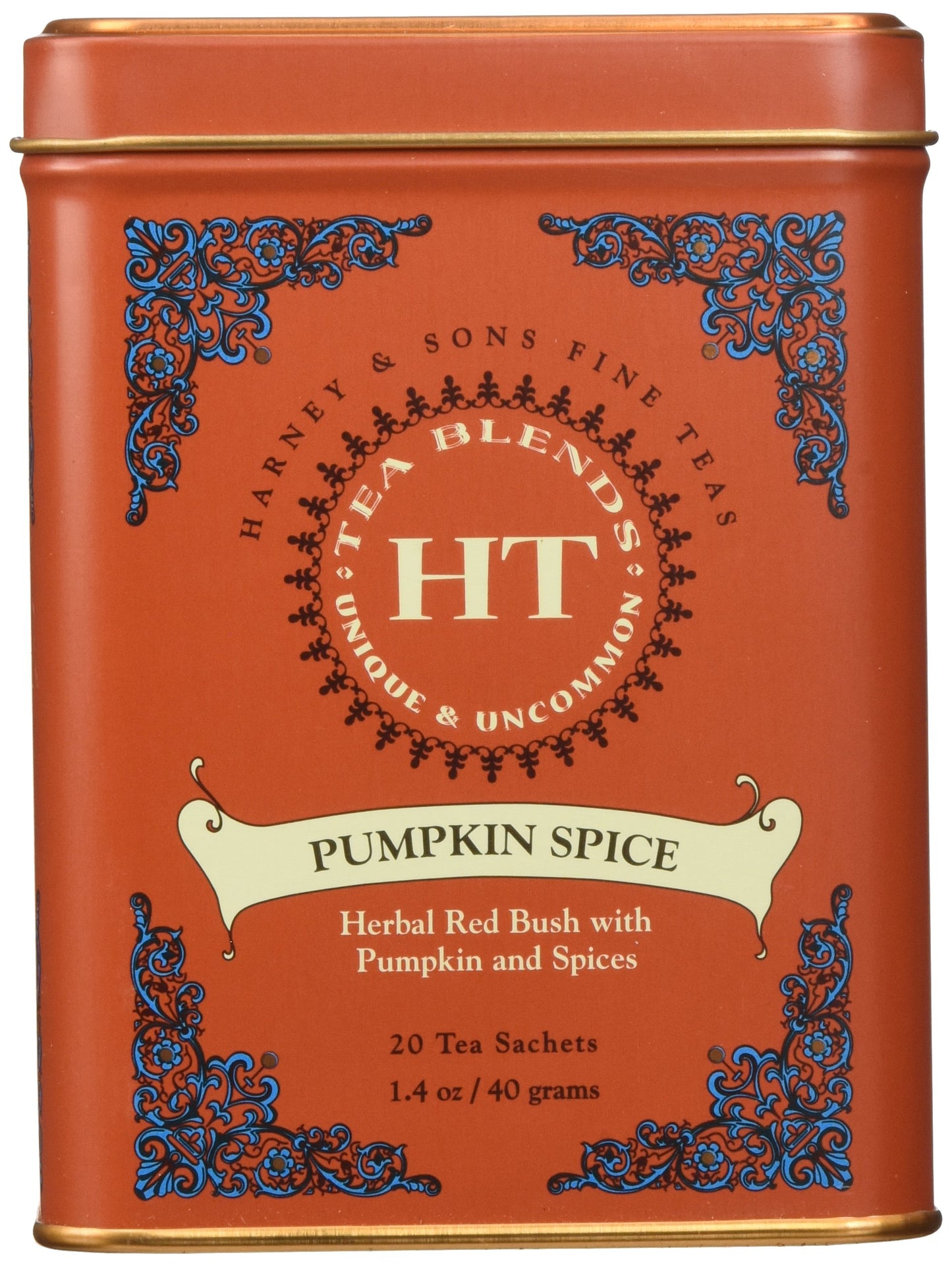 Harney & Sons Pumpkin Spice Rooibos Tea 20 Ct Sachet Tin