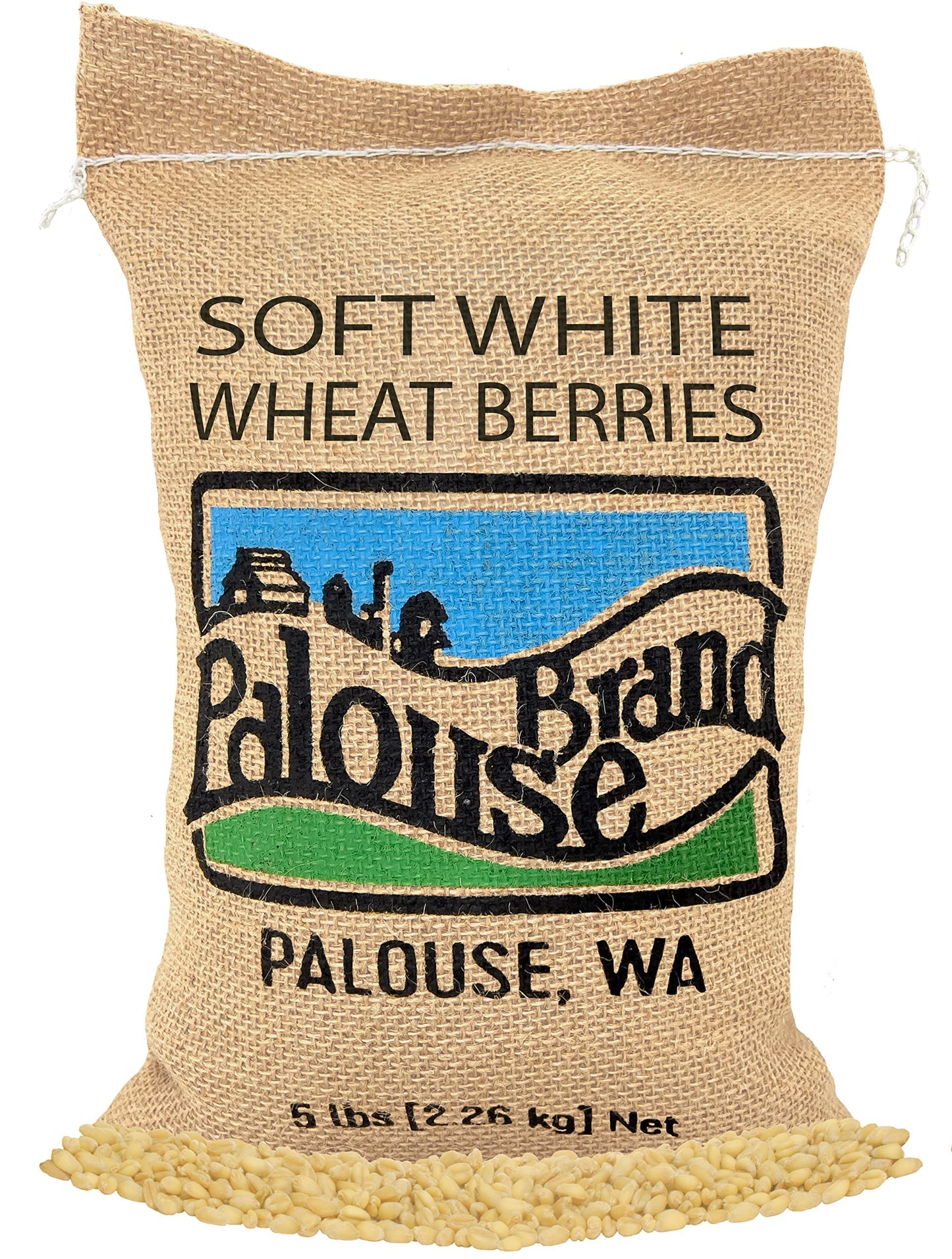 Soft White Wheat Berries | 5 Lbs | Family Farmed In Washington State | 100% Desiccant Free | Non-Gmo Project Verified | 100% Non