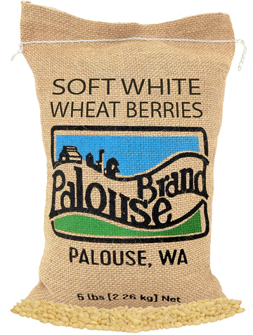 Soft White Wheat Berries | 5 Lbs | Family Farmed In Washington State | 100% Desiccant Free | Non-Gmo Project Verified | 100% Non