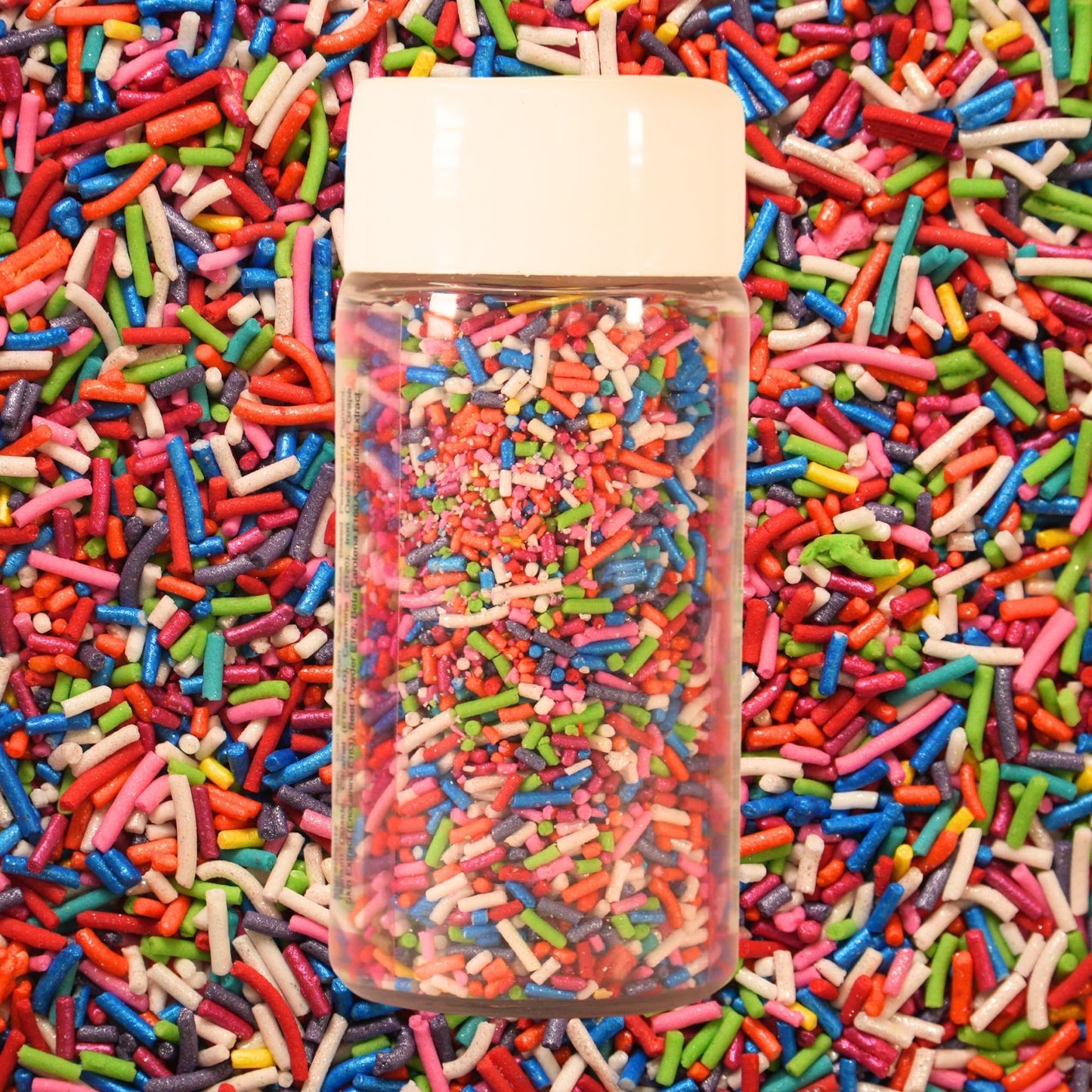 Confect Rainbow Sprinkles Custom Blend Jimmes Multicolor Toppings 4.2oz Vegan Gluten-Free Palm Oil-Free